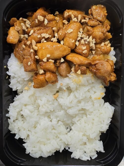 POULET SATAY + RIZ